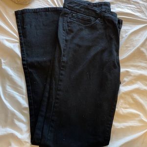 Black flared jeans